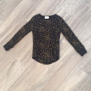 Old Navy Girls Gold Heart long sleeve